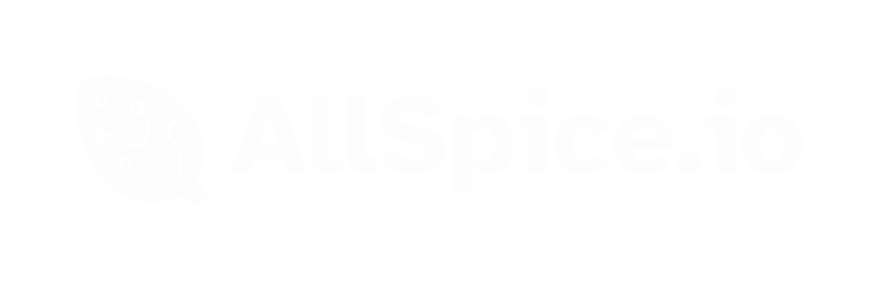 AllSpice white logo stacked