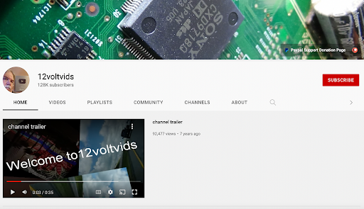 12voltvids channel.