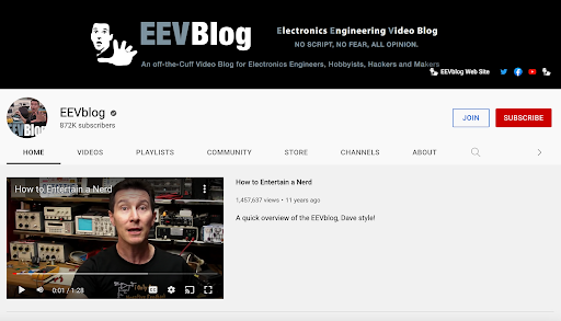 EEVBlog channel.