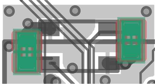 PCB redline of components changed.