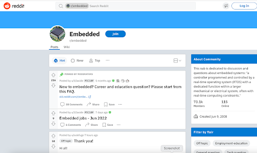 Embedded subreddit for electrical engineers.