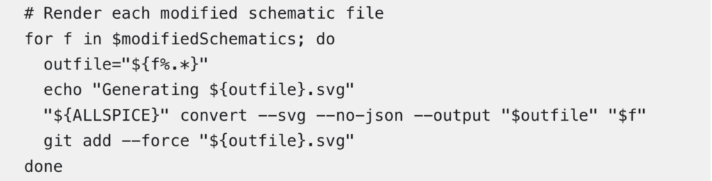 Traversing of the modified array to generate new svgs using the AllSpice CLI.