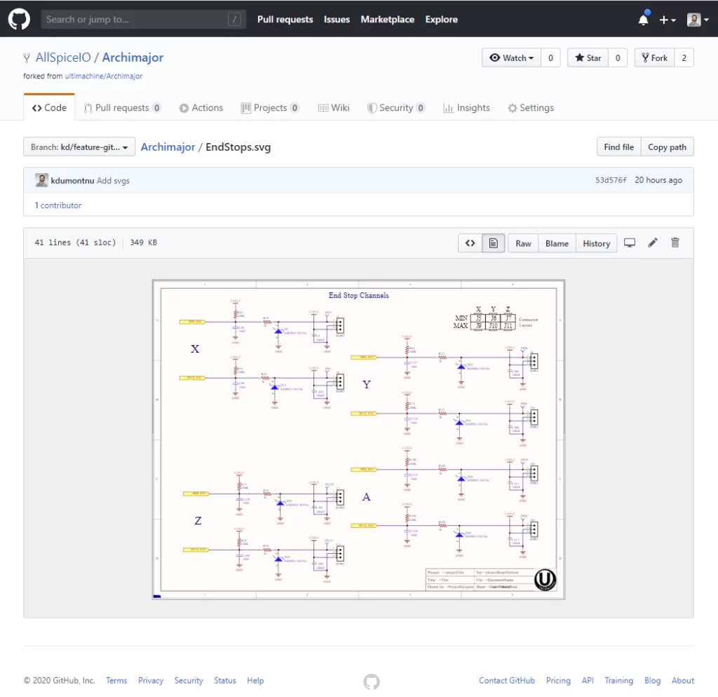 Altium schematic rendered in GitHub.
