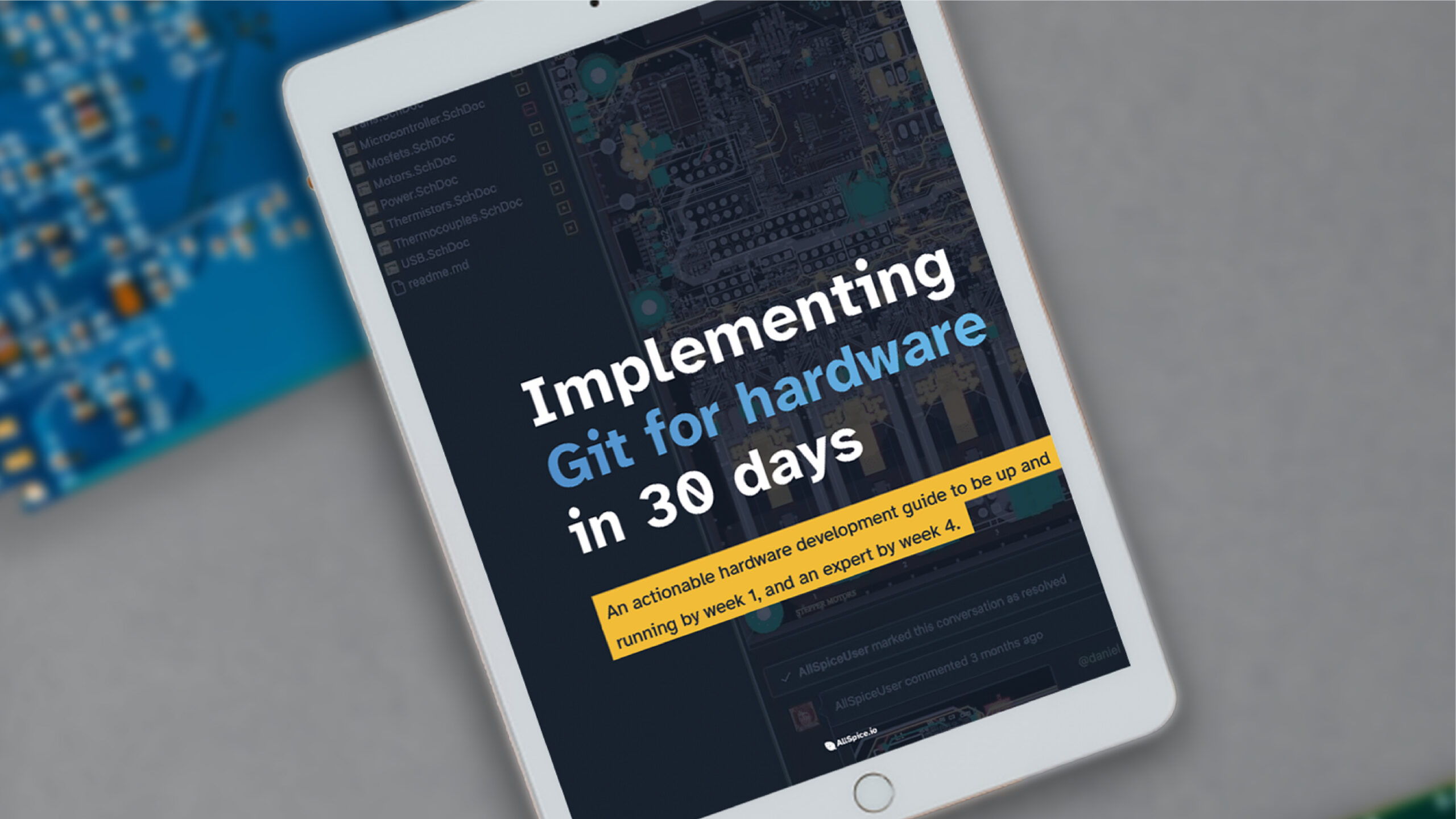 Git in 30 days in a tablet