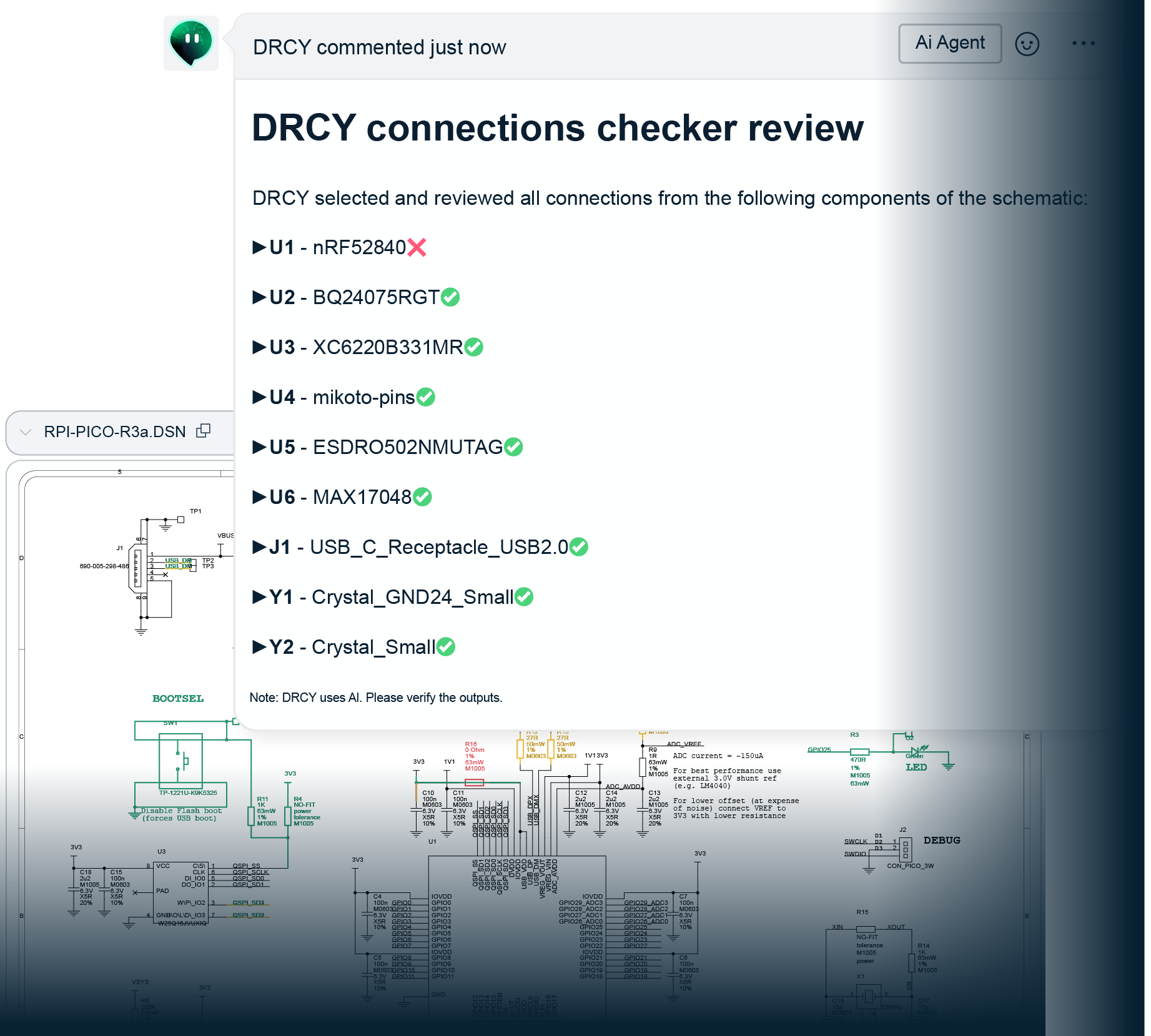 AI agent in design reviews